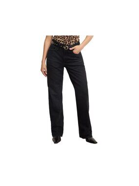 Good American Black Flare Jeans Women’s 6/28 High Rise Stretch Denim